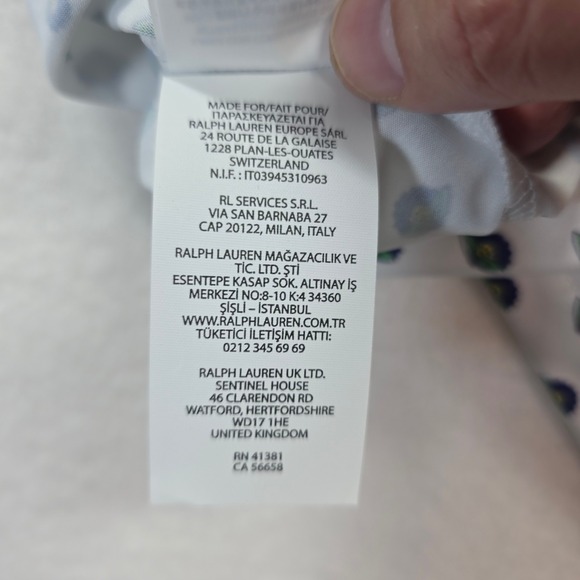 RLX Ralph Lauren Golf Polo Men's Medium Wicking Stretch Floral Print White NWT - Picture 8 of 11